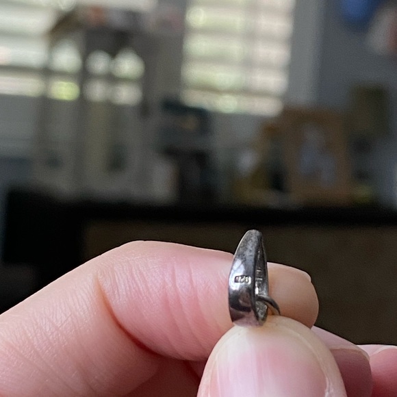 Large teardrop aquamarine gemstone pendant set in 925 sterling silver - Picture 4 of 4